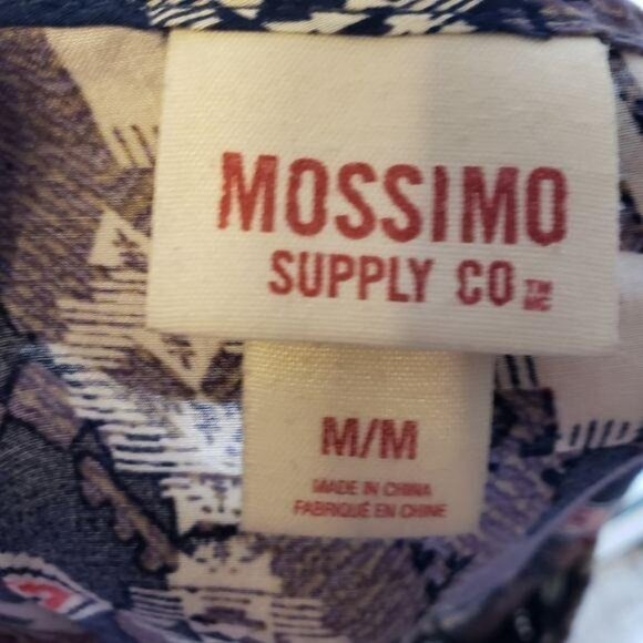 Mossimo Supply Co Womens M Multicolor Patterned Blouse long sleeve fall winter - Picture 6 of 8